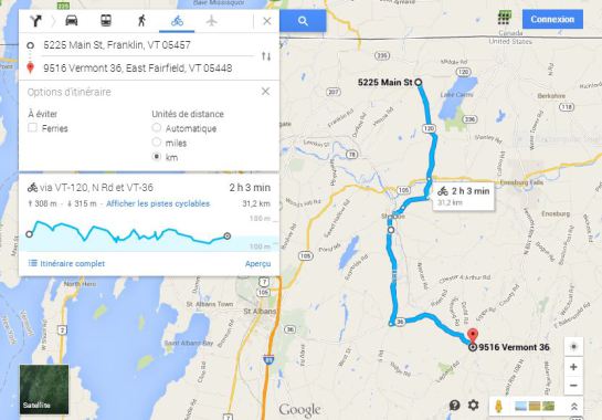 5225 main to e fairfield po velo rte 4 2h3m 31km