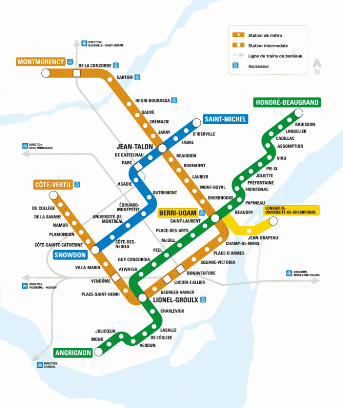 plan métro MTL